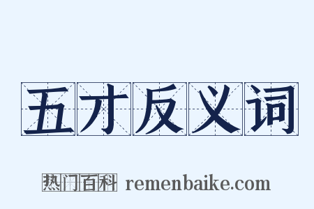 五才反义词是什么意思的图片